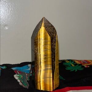 Tiger Eye Crystal Point - Golden Brown Polished Tower